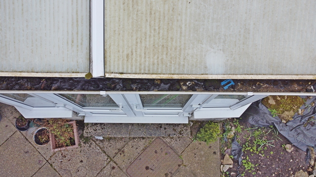 blocked gutter aerial photo 2