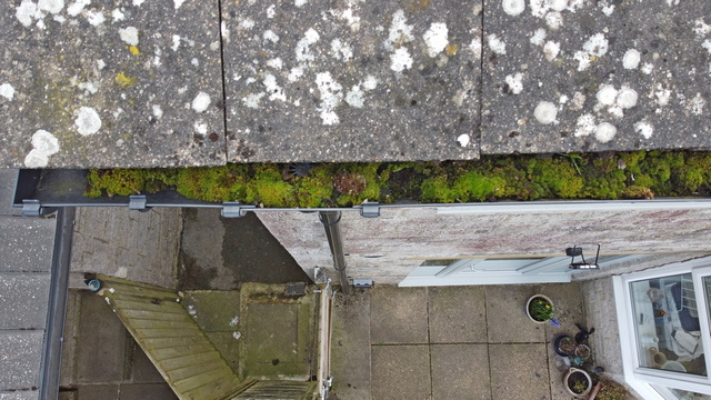 blocked gutter aerial photo 3