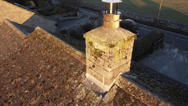 chimney stack aerial photo 2